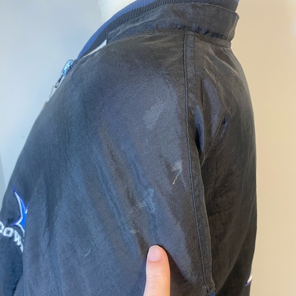 Men’s size XXL Cowboys NFL experience Nylon zipper & button jacket vintage - Picture 8 of 15